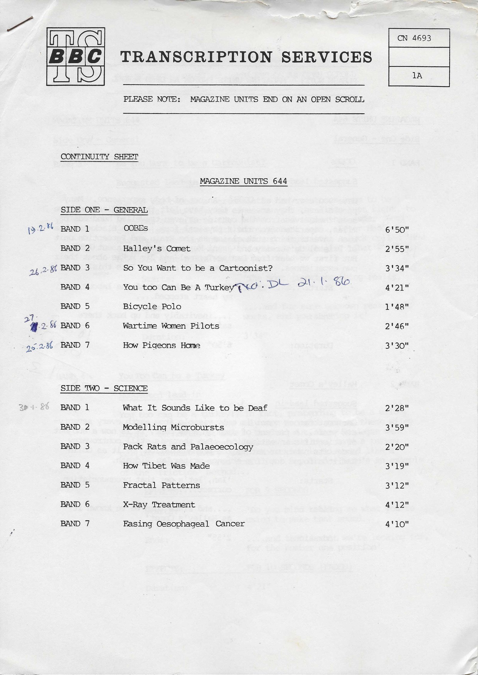 Inserts from CN 4693